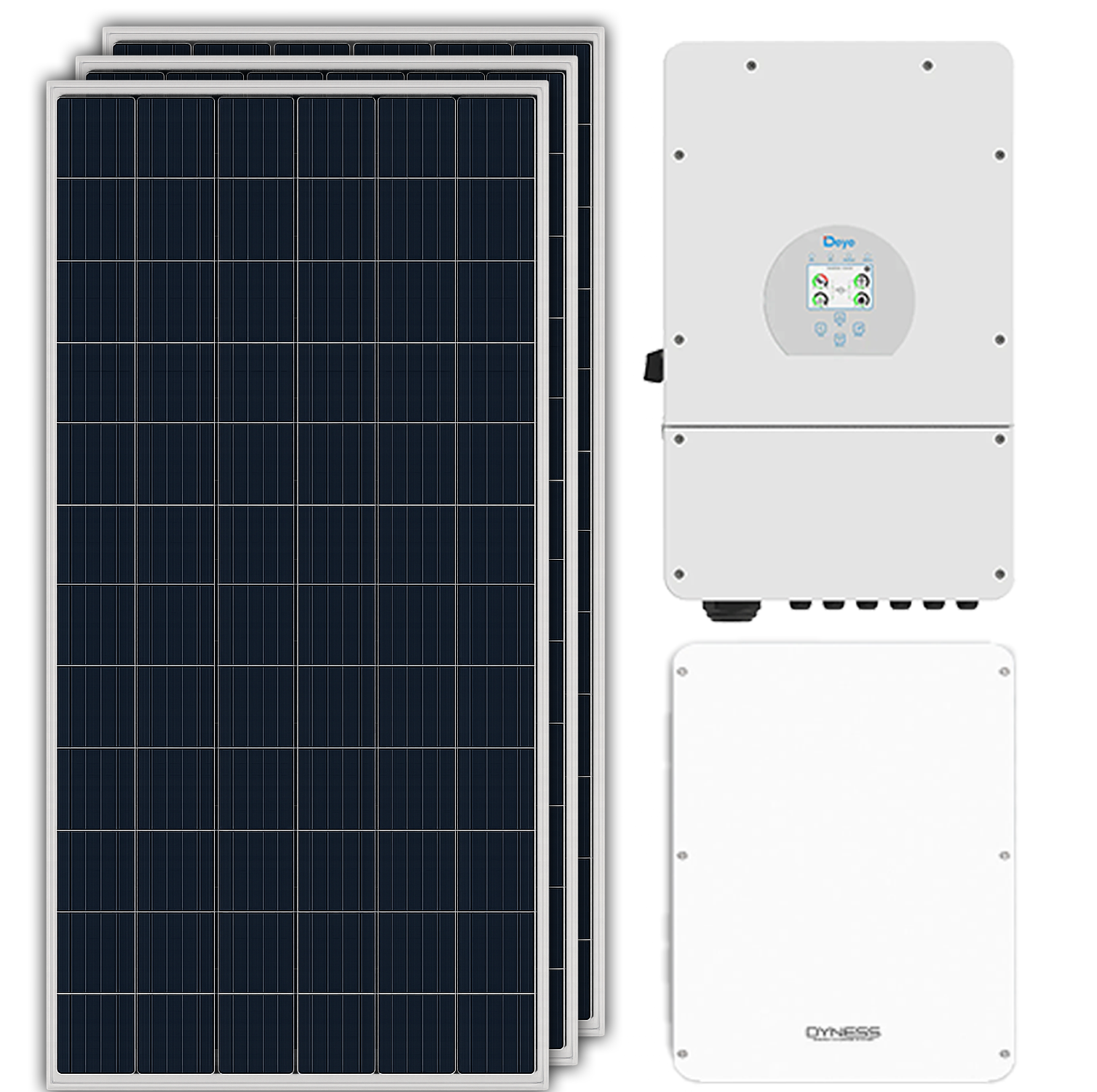 5Kva Deye Solar System – 5.1kw Lithium 8x 550w + Installation Kit