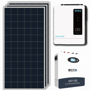 10.2KVA Solar System 5kw Lithium 4x 550w + Installation Kit